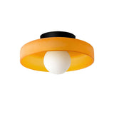 Loftlampe i glas med skiveform – moderne væg- og loftbelysning