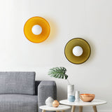Loftlampe i glas med skiveform – moderne væg- og loftbelysning