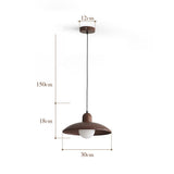 Loftlampe i jern og træ i naturbrun – loftbelysning