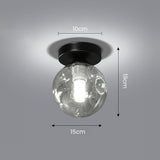 Loftlampe med glaskugle – nordisk loftbelysning