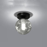 Loftlampe med glaskugle – nordisk loftbelysning