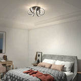 LED-loftlampe med spiralform – nordisk minimalistisk loftbelysning