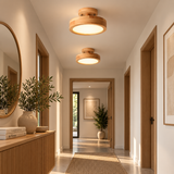 LED-loftlampe – nordisk rund semi-plafond til stuen