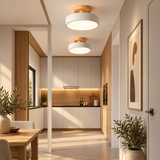 LED-loftlampe – nordisk rund semi-plafond til stuen