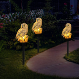 Havelampe formet som en ugle – solcellelampe til have og terrasse