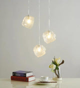 Lysekrone i glas & jern – Nore | Integreret LED