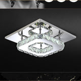 Loftlampe i krystal & stål – Bodil | Integreret LED