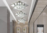 Loftlampe i krystal & stål – Bodil | Integreret LED