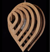 Pendellampe i træ – Brisa | 30 × 36 cm