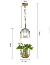 Pendellampe i jern & glas – Aslak | Integreret LED