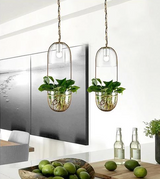Pendellampe i jern & glas – Aslak | Integreret LED