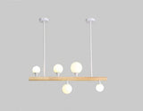Lysekrone i træ & glas – Marte | Integreret LED