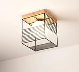 Loftlampe i træ & metal – Lykke | Integreret LED