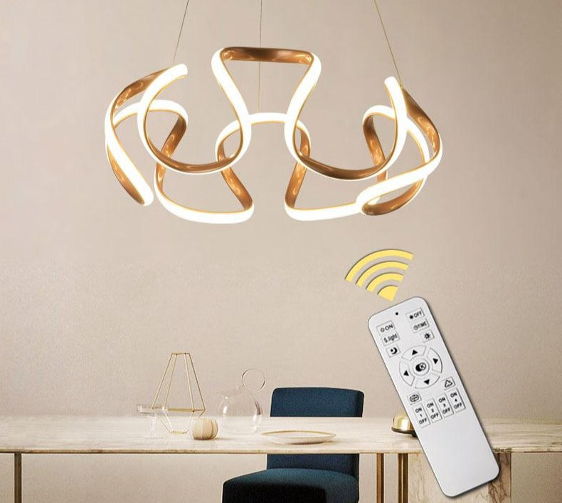 Lysekrone i aluminium & metal – Njord | Integreret LED