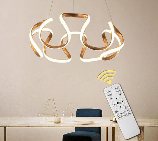 Lysekrone i aluminium & metal – Njord | Integreret LED
