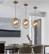 Pendellampe i glas & jern – Elin