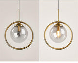 Pendellampe i glas & jern – Elin