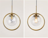 Pendellampe i glas & jern – Elin