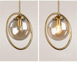 Pendellampe i glas & jern – Elin