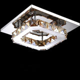 Loftlampe i krystal & stål – Bodil | Integreret LED