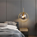 Pendellampe i glas & jern – Elin