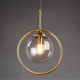 Pendellampe i glas & jern – Elin