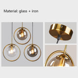 Pendellampe i glas & jern – Elin