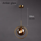 Pendellampe i glas & jern – Elin