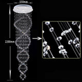 Lysekrone i krystal & metal – Haldis | Integreret LED