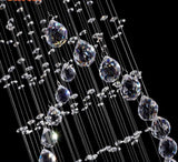 Lysekrone i krystal & metal – Haldis | Integreret LED