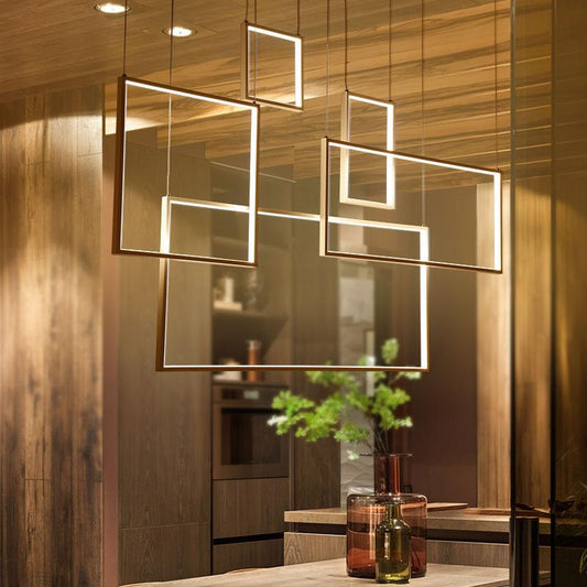 Lysekrone i akryl & aluminium – Orla | Integreret LED