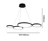 Lysekrone i akryl & aluminium – Rein | Integreret LED