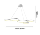 Lysekrone i akryl & aluminium – Rein | Integreret LED
