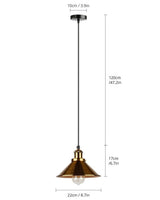 Pendellampe i jern – Vilja | 18 × 23 × 119 cm