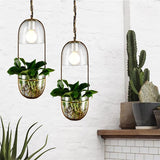 Pendellampe i jern & glas – Aslak | Integreret LED