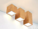 Loftlampe i træ & glas – Thora | Nordisk design