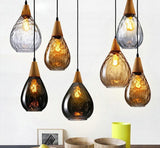 Pendellampe i glas & træ – Rune | Nordisk design