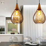 Pendellampe i glas & træ – Rune | Nordisk design