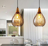 Pendellampe i glas & træ – Rune | Nordisk design