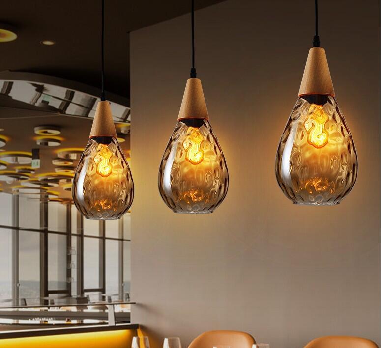 Pendellampe i glas & træ – Rune | Nordisk design