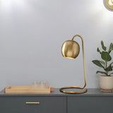 Bordlampe i kobber & jern – Eira | 23 × 41 cm