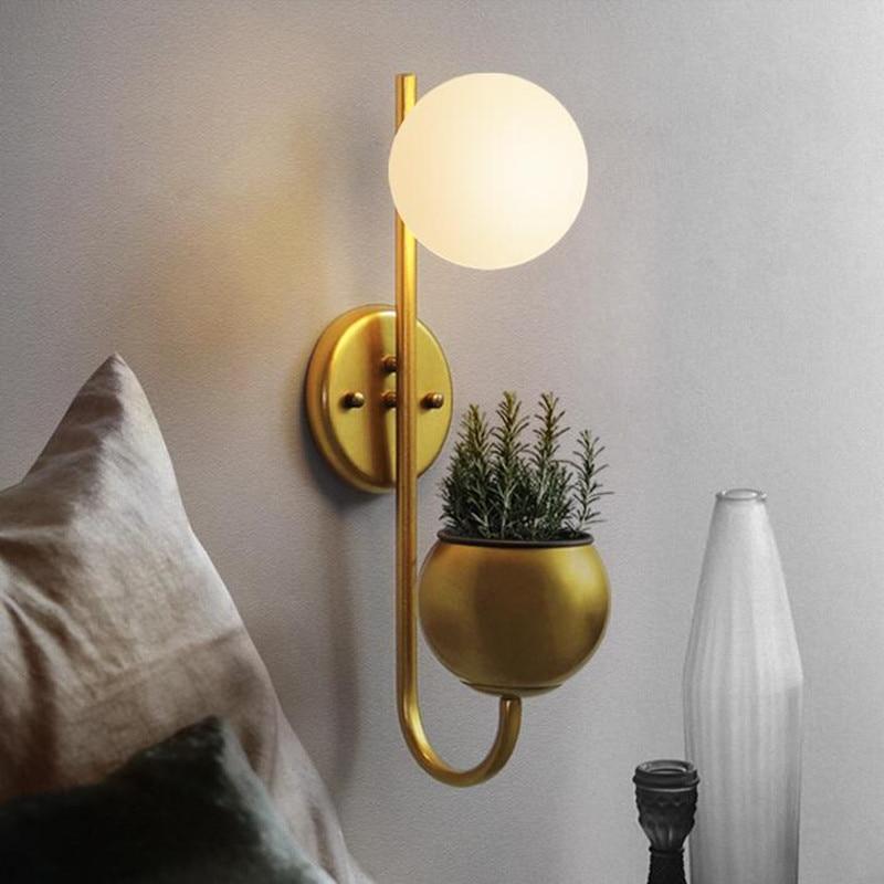 Væglampe i jern & glas – Dorte | 23 × 56 cm
