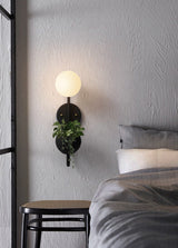 Væglampe i jern & glas – Dorte | 23 × 56 cm