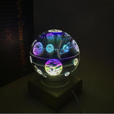 Bordlampe i krystal & glas – Asa | 18 × 18 × 20 cm