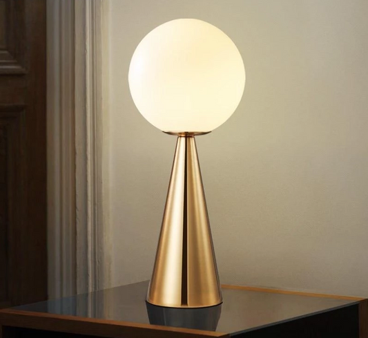 Bordlampe i metal & glas – Orre | 20 × 48 cm