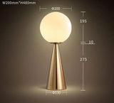 Bordlampe i metal & glas – Orre | 20 × 48 cm