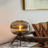 Bordlampe i glas & jern – Eivind | 28 × 36 cm