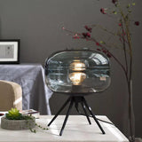 Bordlampe i glas & jern – Eivind | 28 × 36 cm