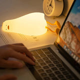 LED-natlampe formet som en and – genopladelig bordlampe med 3 lysstyrker