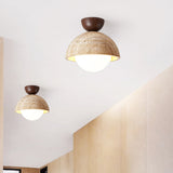 Loftlampe i sten (gul) – retro industriel loftbelysning